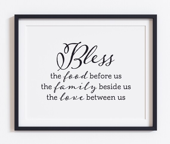 Bless the Food Before Us PRINTABLE Kitchen Art for Fall Sign | Etsy