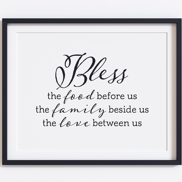Bless the Food Before Us Printable - Etsy