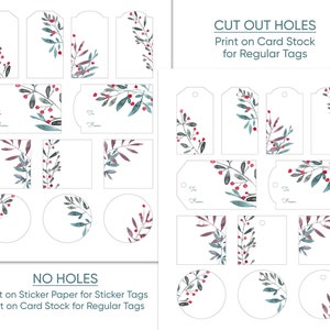 PRINTABLE CHRISTMAS TAGS for Hanging Tags and Holiday | Etsy