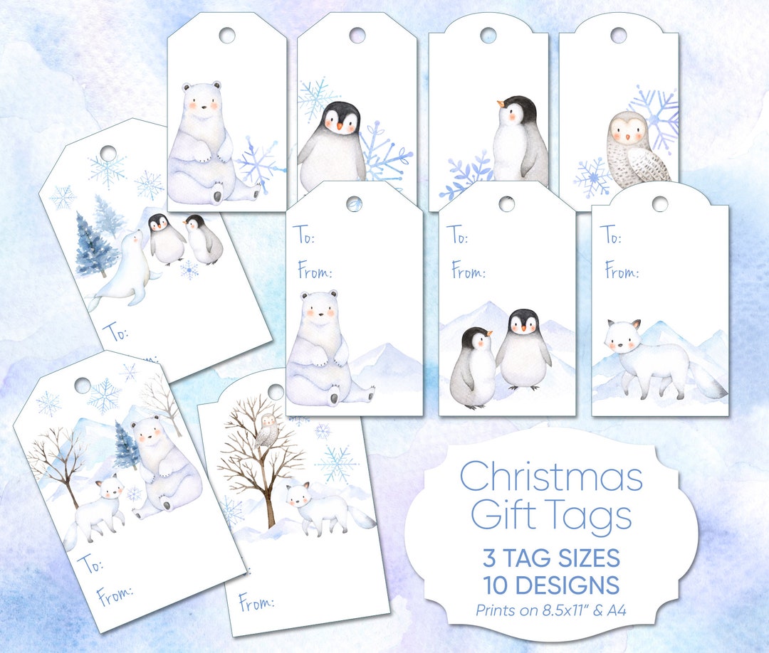 CHRISTMAS GIFT TAGS Printable for Hanging Tags and Seasonal Stickers ...