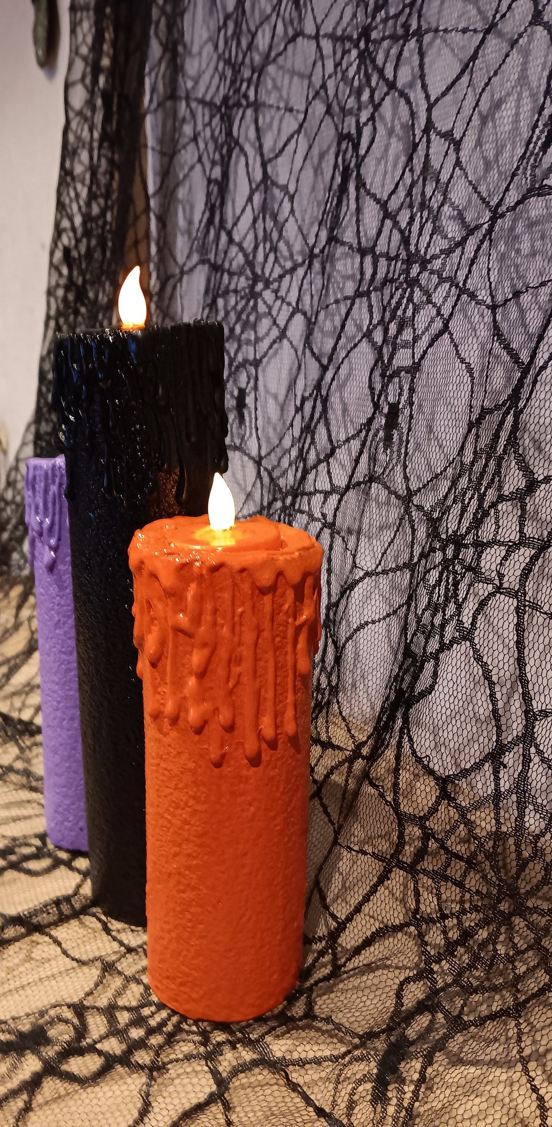 Halloween Led Pool Noodle Candle Etsy