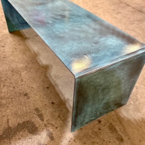 Painted Metal Bench - One Piece