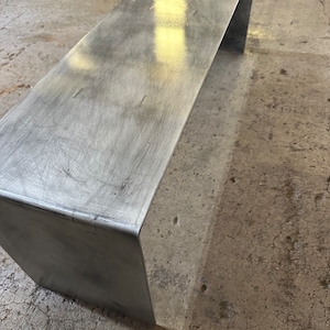 Painted Metal Bench - One Piece
