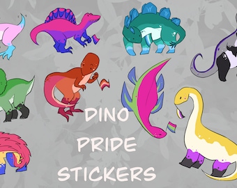 Pride Dinosaur Stickers