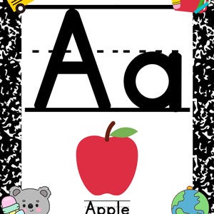Classroom Decor: Alphabet & Numbers 1-20 posters (46 pages, 8.5"x11")