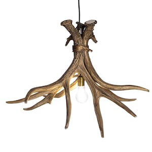 Faux Mule Deer 3 Antler Pendant