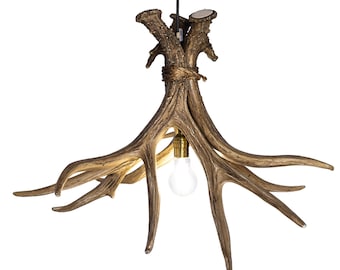 Faux Mule Deer 3 Antler Pendant