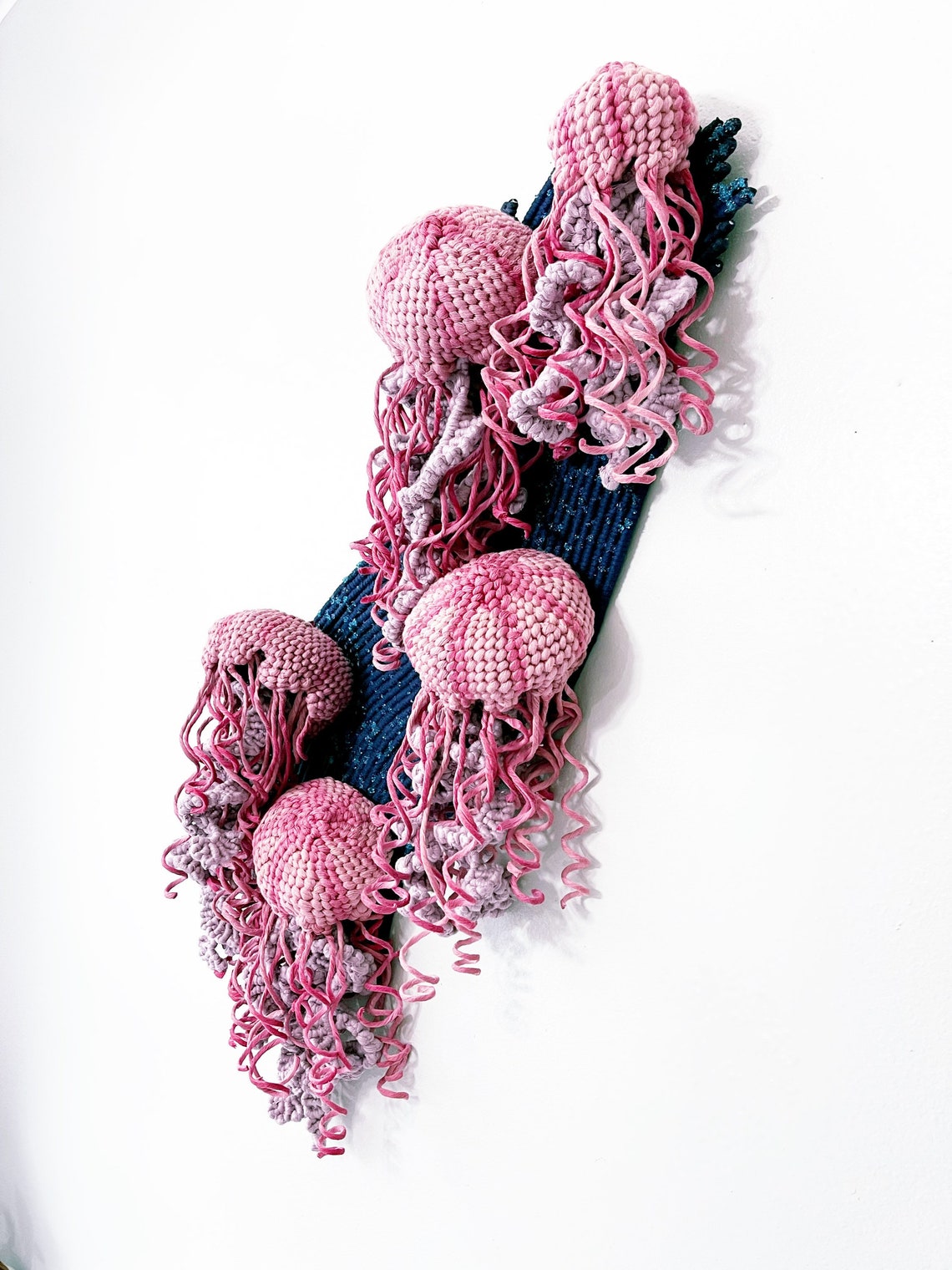 Jellyfish Wall Sculptures / Macrame Jellyfish/jellyfish Etsy