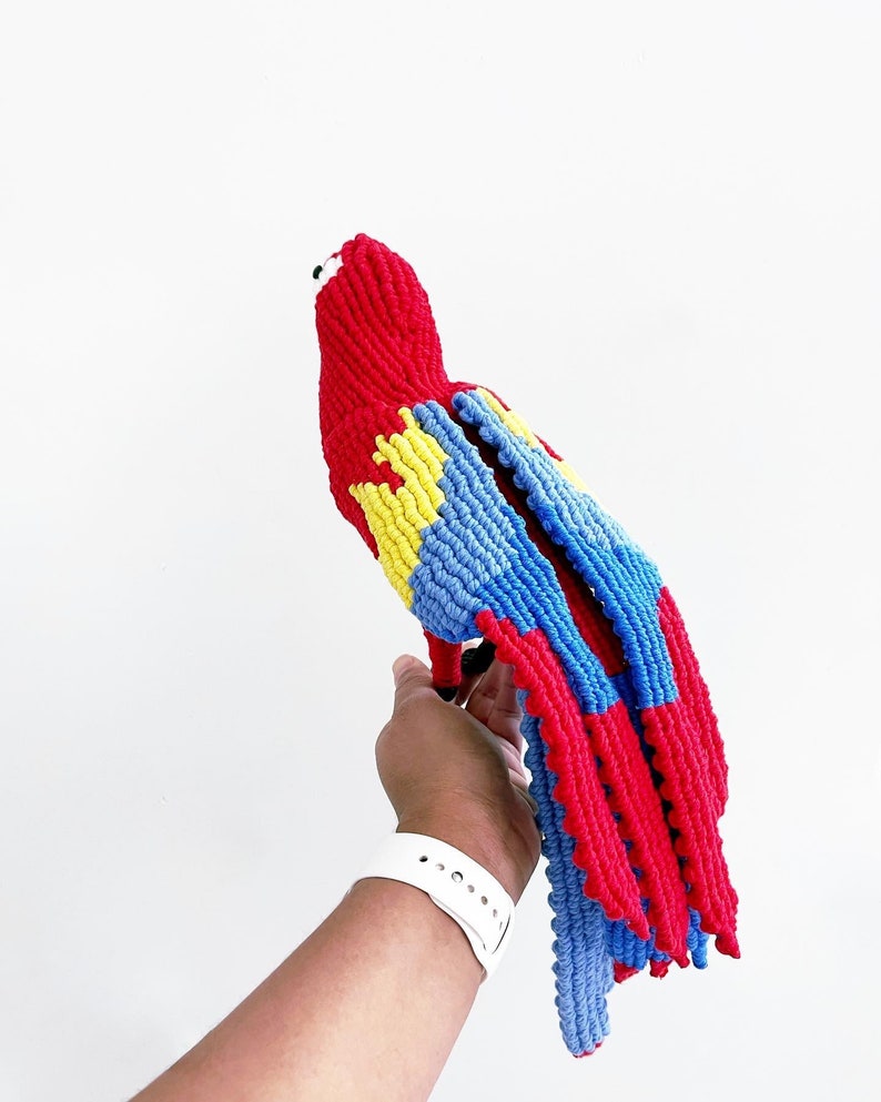 Scarlet Macaw Art/ Parrot Decor/ Red Parrot Art image 3