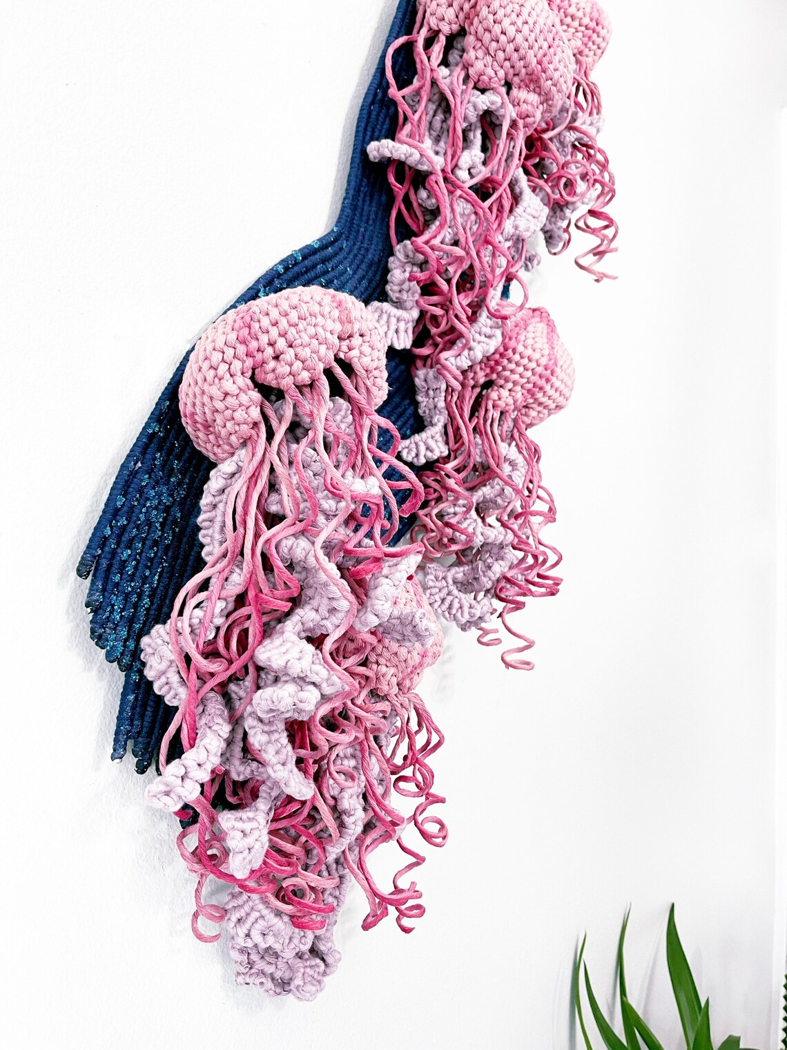 Jellyfish Wall Sculptures / Macrame Jellyfish/jellyfish Etsy