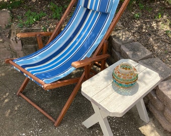 Replacement sling for wood beach/deck chair with headrest by Beach Slings N Things