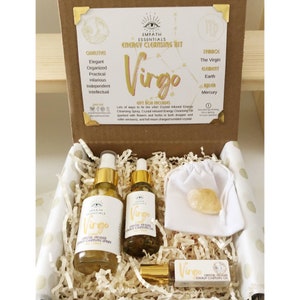 Virgo Energy Cleansing Kit / Virgo Gift Box / Virgo Empath Crystal Metaphysical Present
