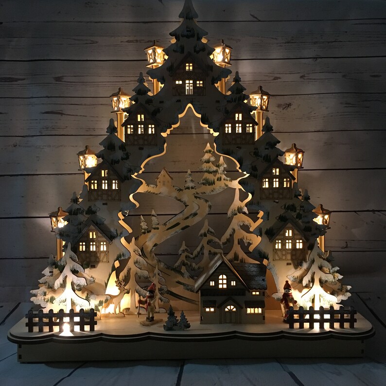 Christmas Light Up Village Scenes 
