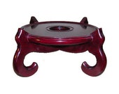 Dark Mahogany Color 4-Legged Oriental Fish Bowl Stand