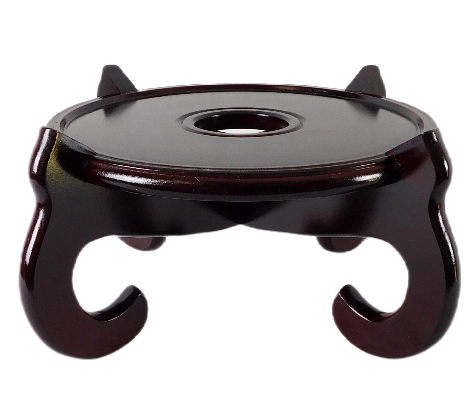 Dark Mahogany Color 4legged Oriental Fish Bowl Planter Stand Etsy