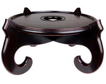 Black Chinese Fish Bowl/Planter Stand