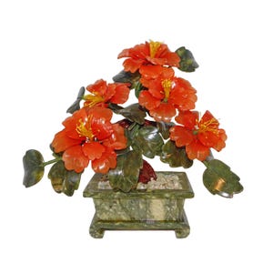 Stone Carved Five Flower Tree