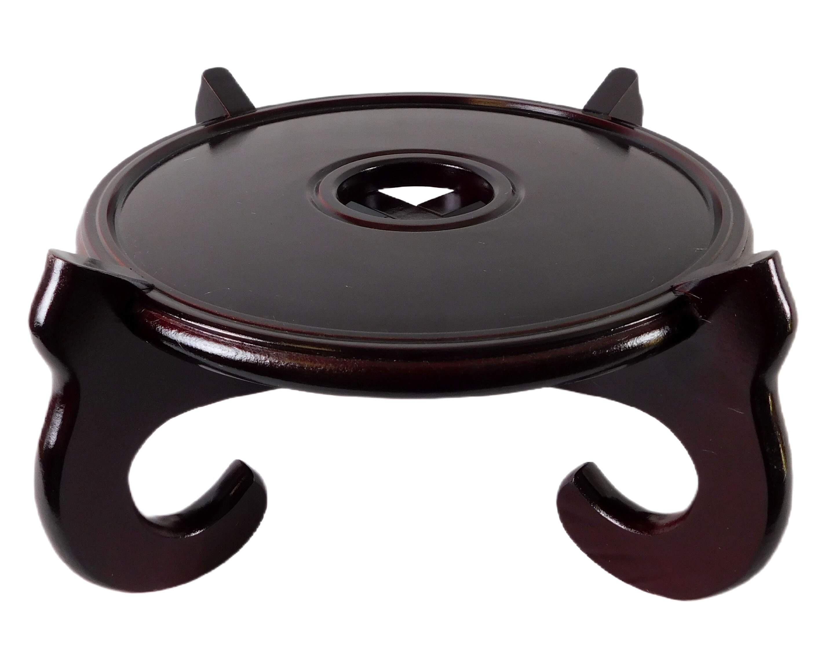 Dark Mahogany Color 4legged Oriental Fish Bowl Planter Stand Etsy