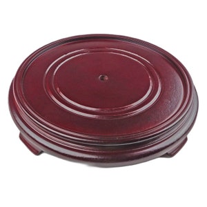 dark red mahogany porcelain vase stand