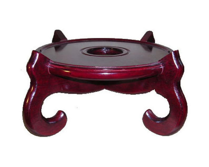 Dark Mahogany Color deals 4-Legged Oriental Fish Bowl Stand