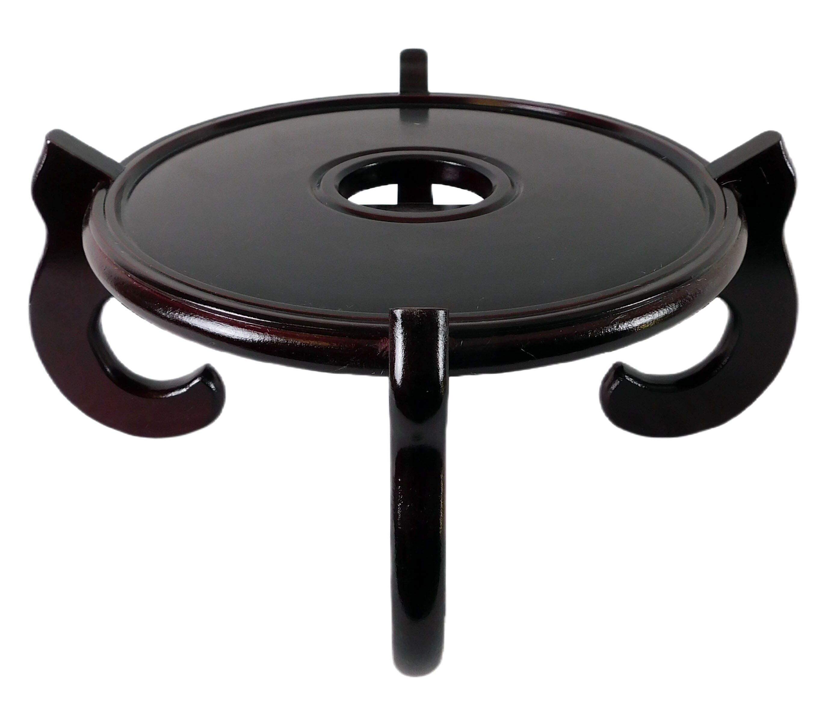 Dark Mahogany Color 4legged Oriental Fish Bowl Planter Stand Etsy