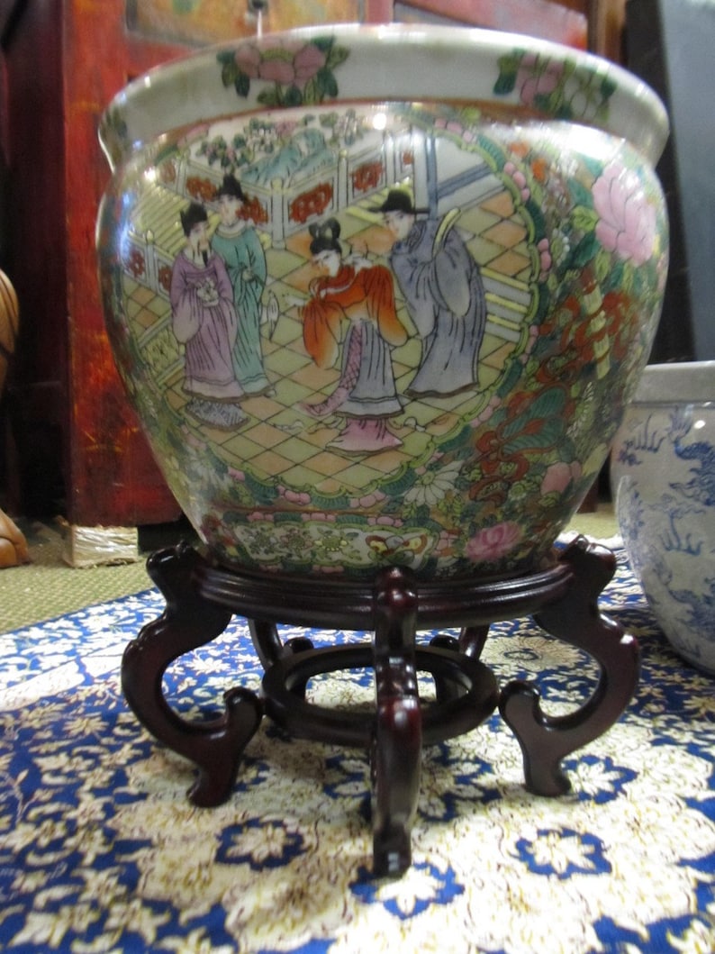 Oriental Rosewood Fish Bowl Stand Etsy
