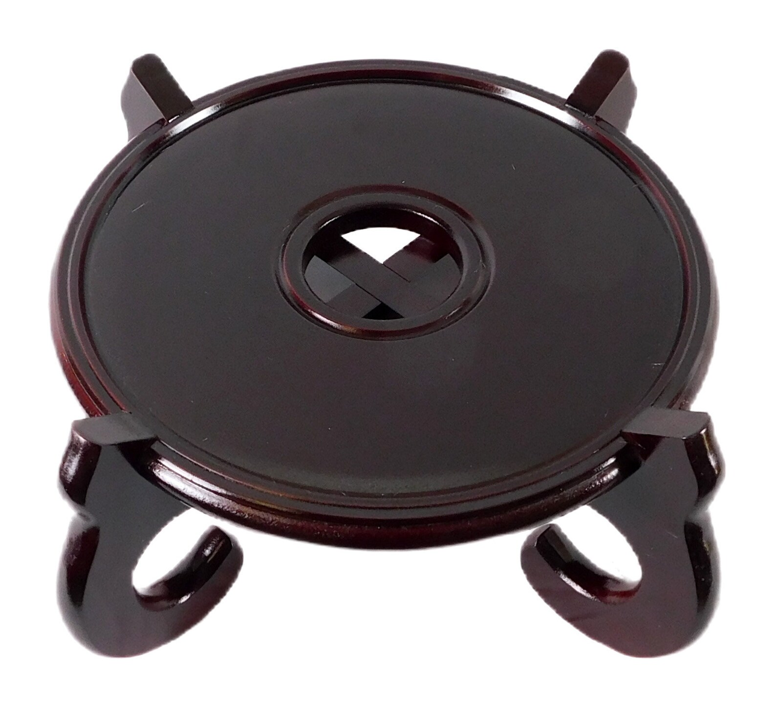 Dark Mahogany Color 4legged Oriental Fish Bowl Planter Stand Etsy