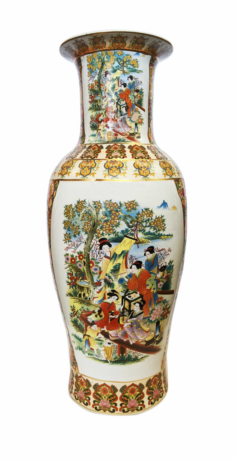 Japanese Porcelain Satsuma Vase 36 Etsy