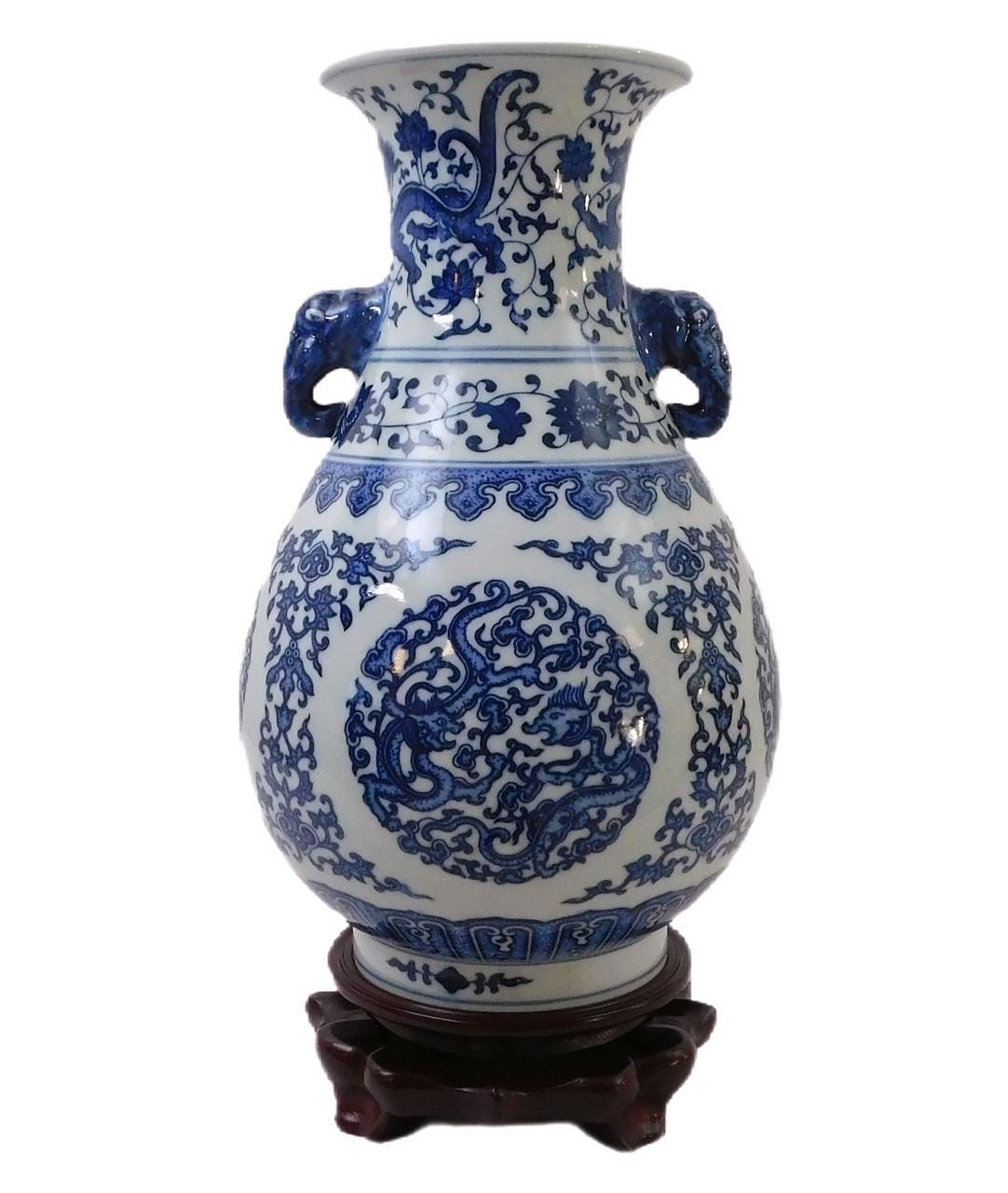 Blue Elephant Vase - Etsy