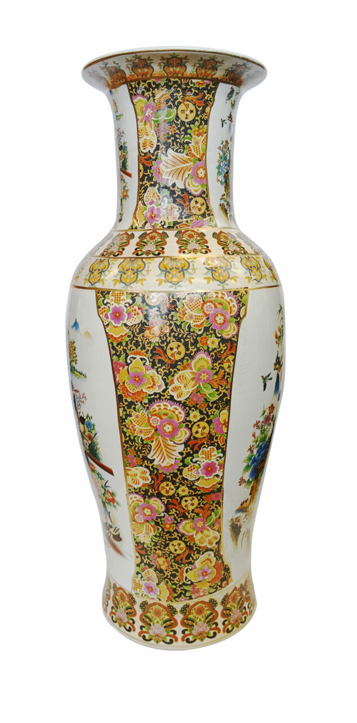 Japanese Porcelain Satsuma Vase 36 Etsy