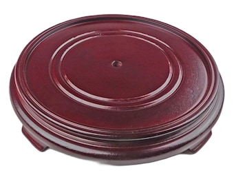 dark red mahogany porcelain vase stand