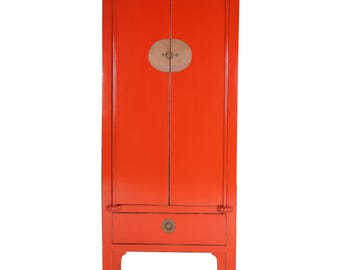 29" Wide Chinese Antique Wedding Chest With Drawer