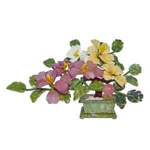 Oriental Stone Jade Tree Flower and Fruit