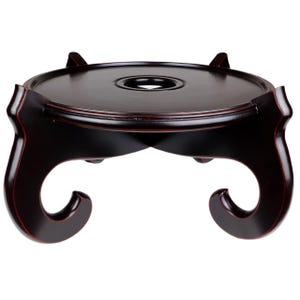 Black Chinese Fish Bowl/Planter Stand