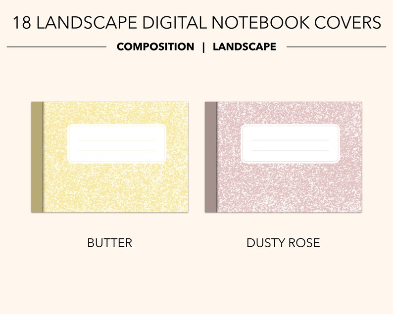 18 COMPOSITION Digital LANDSCAPE COVERS Goodnotes Notebook Etsy