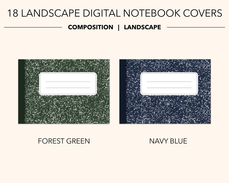 18 COMPOSITION Digital LANDSCAPE COVERS Goodnotes Notebook Etsy