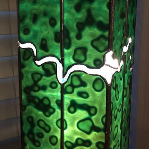MARKED DOWN! - Natural Fluidity - organic, bohemian, eclectic stained glass lamp