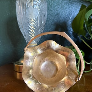 Vintage Brass Pedestal Bowl | Hand-Etched Decorative Dish | 7.35 oz | Boho & Eclectic Home Decor