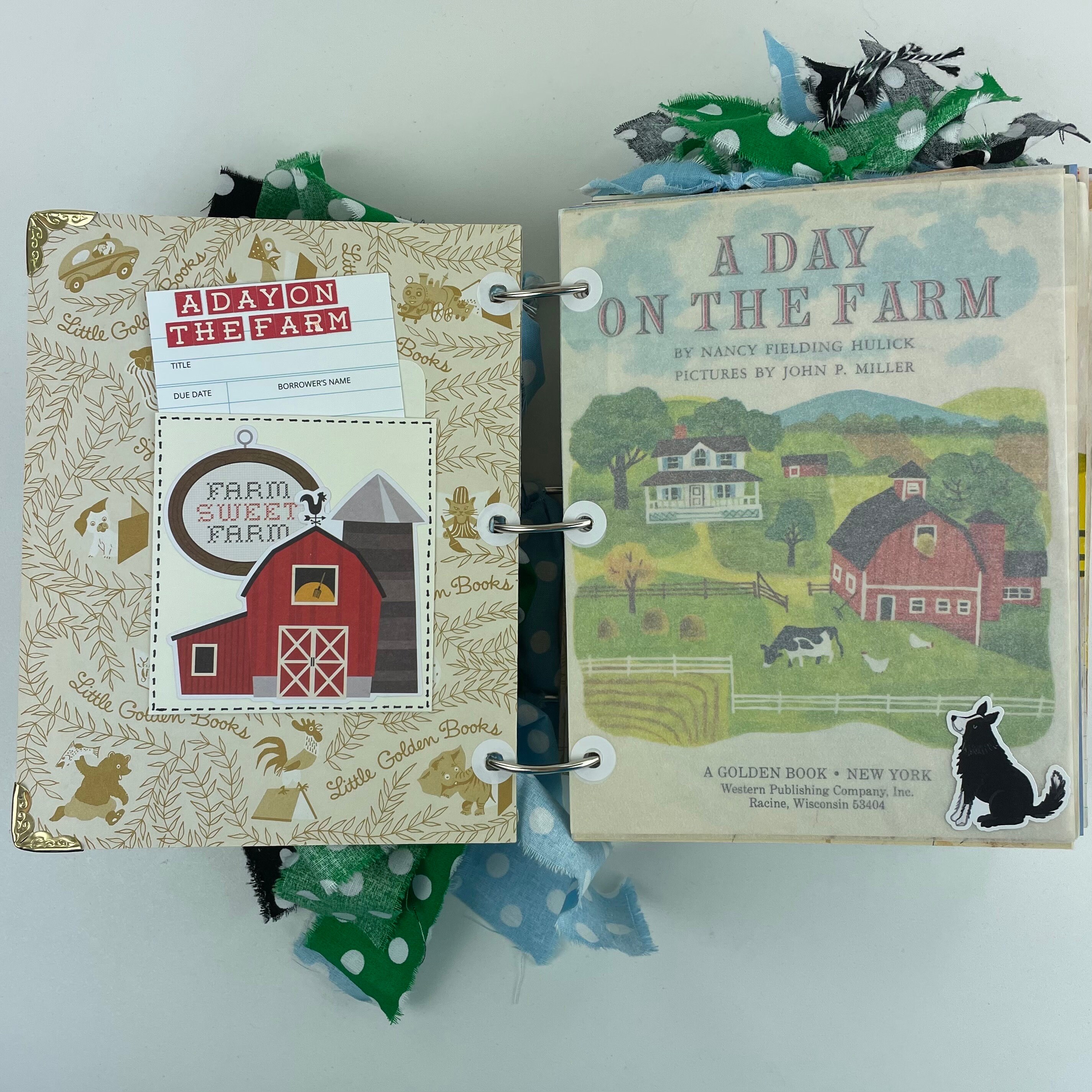 A Day on the Farm Altered Little Golden Book Junk Journal Ring Bound - Etsy