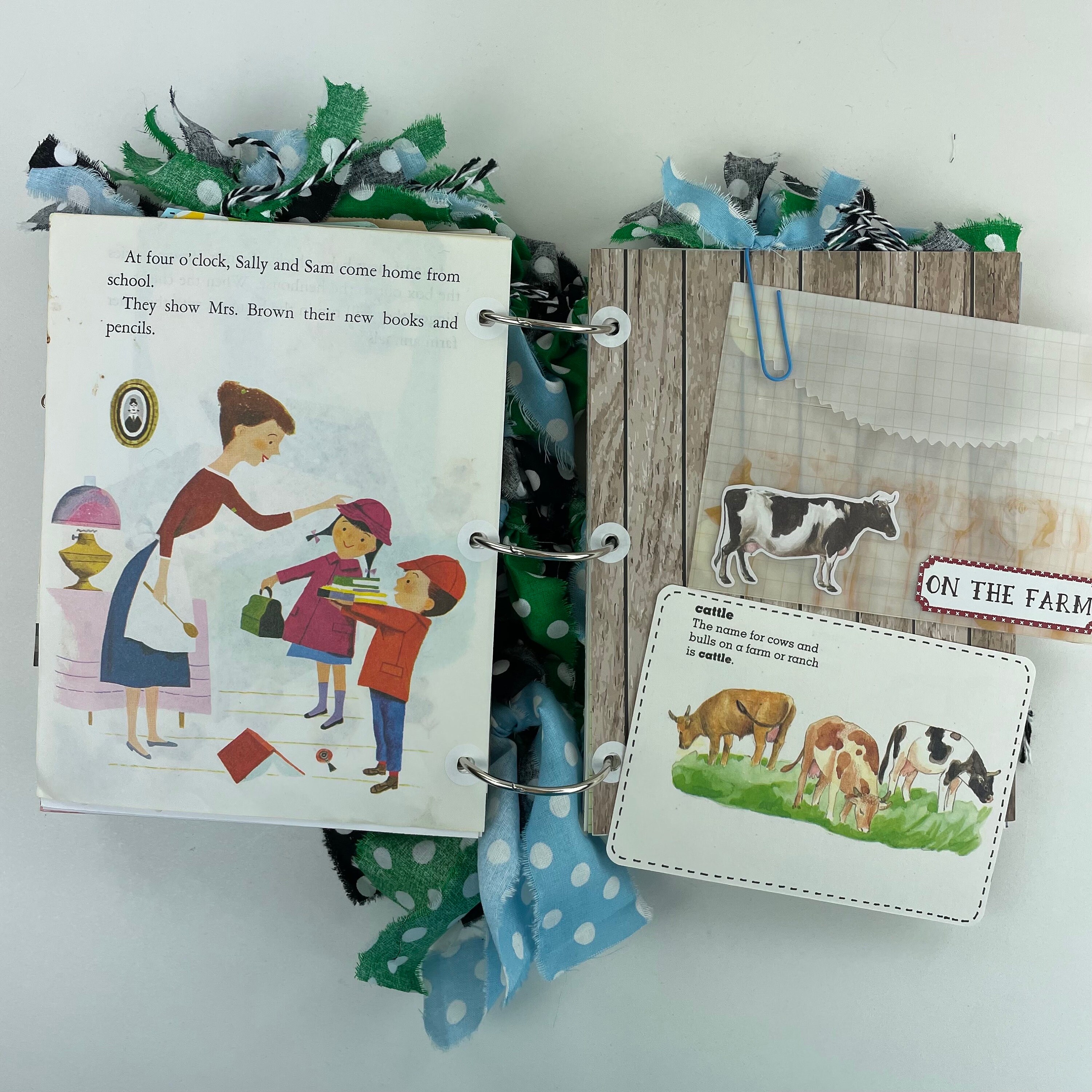 A Day on the Farm Altered Little Golden Book Junk Journal Ring Bound - Etsy