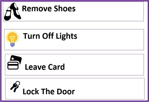 Open House Remove Shoes Turn Off Lights Leave Card And Etsy