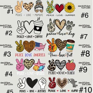 Peace and love custom shirts