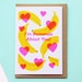 I'm Bananas About You Valentines Card - Risograph Greetings Card for Anniversary, Valentines Day Card