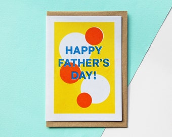 SECONDS - Happy Father's Day Card, Father's Day Risograph Greetings Card - SECONDS
