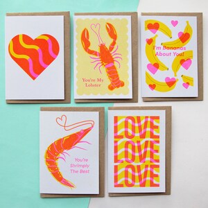 Love Card Bundle 5 Card Deal of Love Themed Cards for Anniversary's, Weddings, Birthdays Bild 7