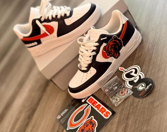 Windy City Roar AF1 | Hand-Painted Chicago-Inspired Sneakers | Urban Bear Street Art Shoes