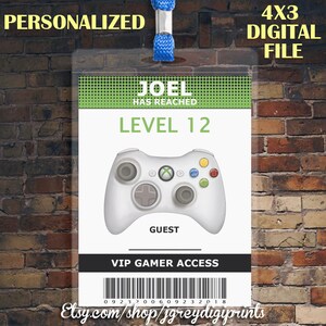 Video Game Party Pass, Gamer Pass, Video Game Pass, Video Game Birthday, Gaming Party Pass, Gamer Party, XB