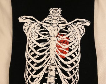 Rib Cage Shirt Heart Etsy
