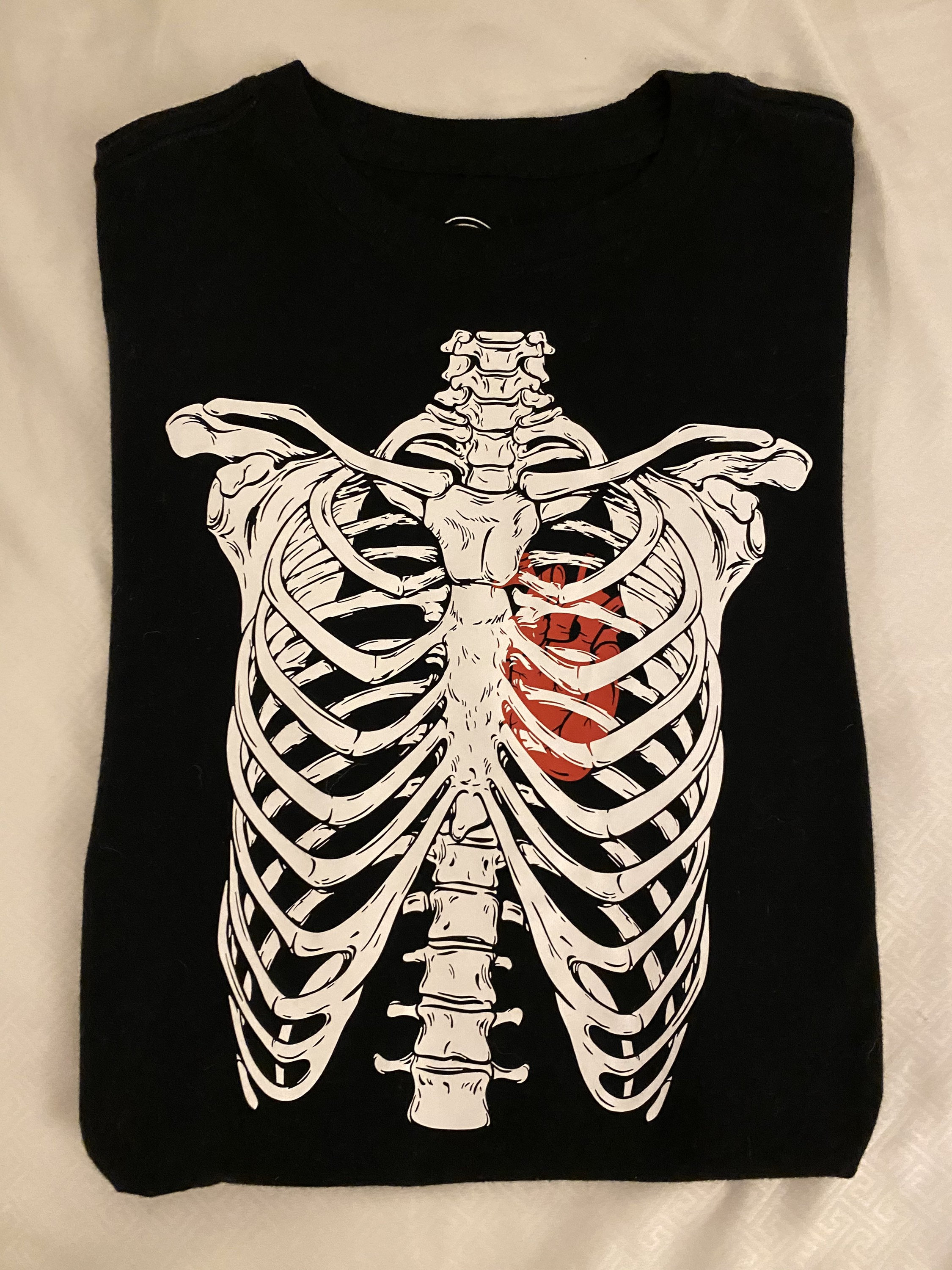 Rib Cage Heart Tshirt Etsy