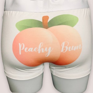 Peachy Bum Men’s White Funny Boxer Shorts. Funny birthday gift for Boyfriend or Husband. Birthday funny gifts for a man.